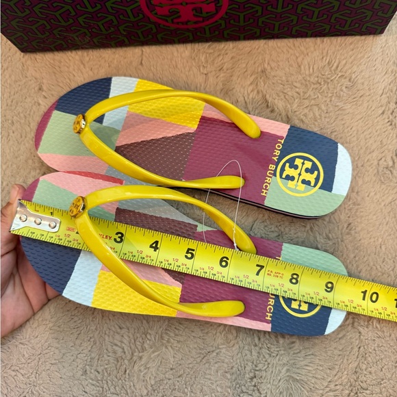 NWB Tory Burch colorscape classic striped edge flip flop Size 6 Sandals - Picture 7 of 8